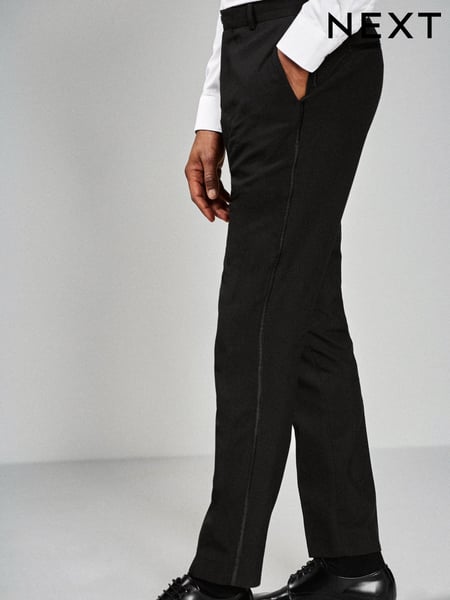 Black Tape Detail Slim Fit Tuxedo Suit Trousers (100392) | € 52