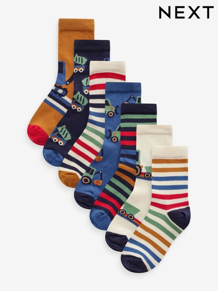 Multi Stripe Transport Cotton Rich Socks 7 Pack (112238) | € 11 - € 14