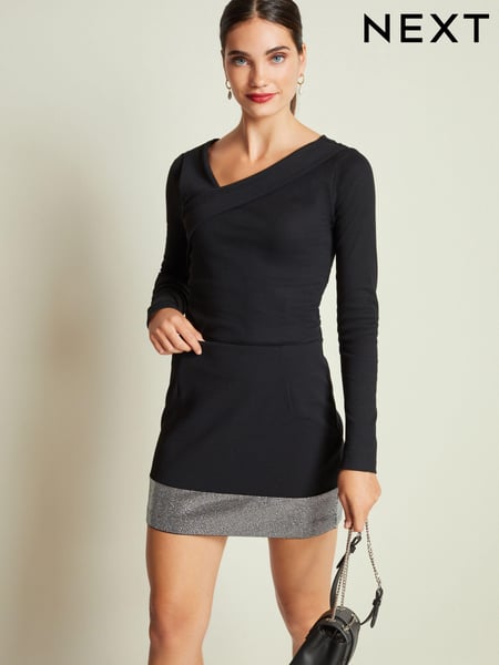 Black Embellished Sparkle Mini Skirt (116702) | € 13