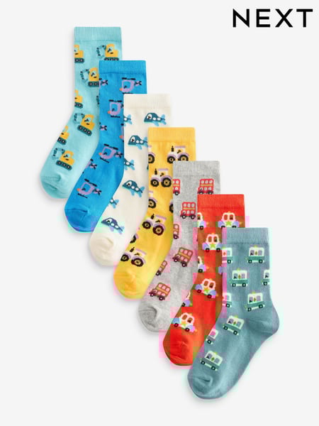 Bright Vehicle Cotton Rich Socks 7 Pack (118837) | € 11 - € 13