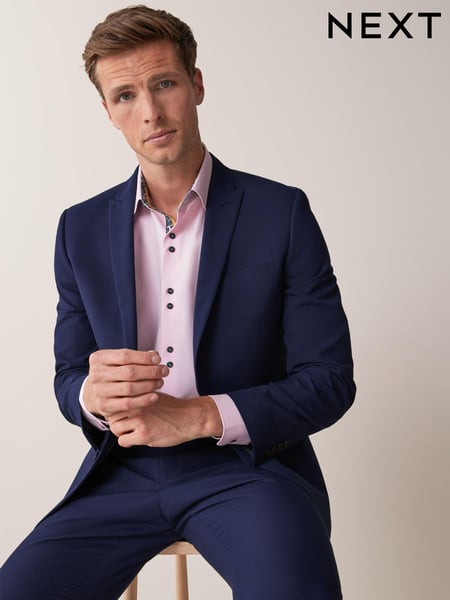 Bright Blue Skinny Fit Two Button Suit Jacket (119466) | € 90