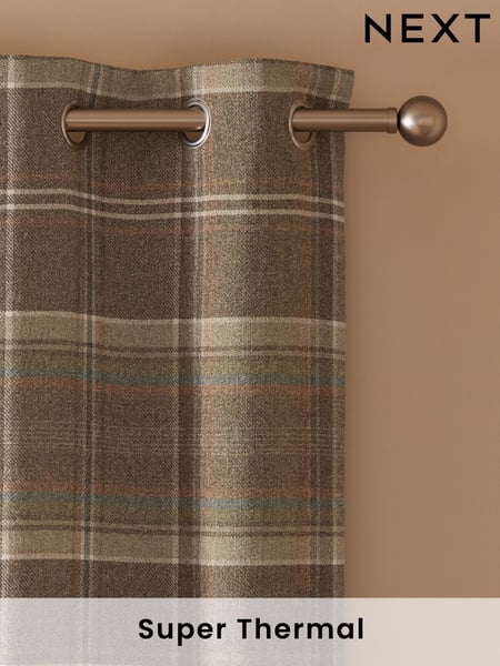 Brushed Check Eyelet Curtains (125566) | 106 € - 279 €