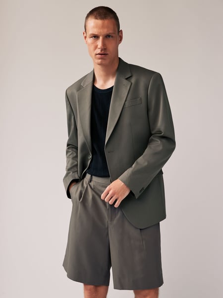 Sage Green Relaxed Fit EDIT Slouchy Style Suit Jacket (128948) | € 23