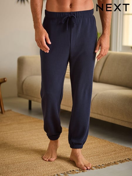 Marineblau/blau - Waffle Pyjama Bottoms (130252) | 30 €