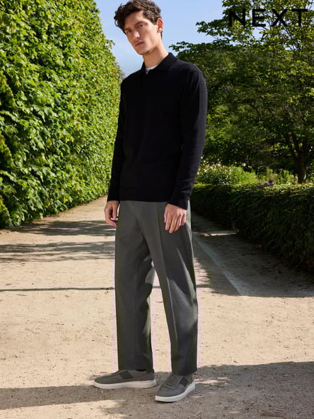 Charcoal Grey Smart Flannel Slim Fit Trousers (133573) | € 23