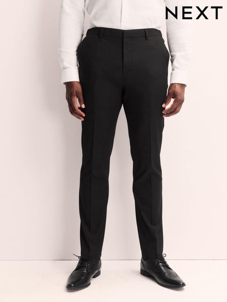 Black Muscle Fit Muscle FIt Motionflex Stretch Suit Trousers (133586) | € 37