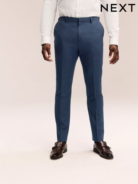 Mid Blue Muscle Fit Muscle FIt Motionflex Stretch Suit Trousers (133589) | € 33