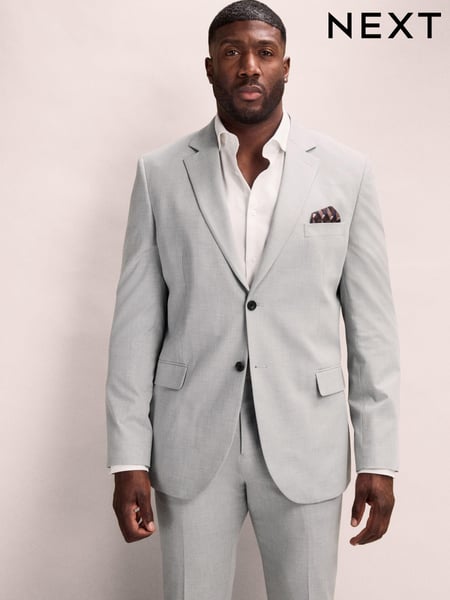 Light Grey Muscle Fit Motionflex Stretch Suit Jacket (133629) | € 133