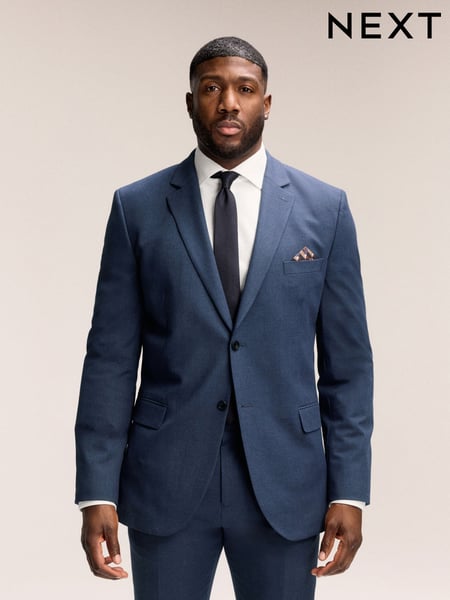 Mid Blue Muscle Fit Motionflex Stretch Suit Jacket (133654) | € 59