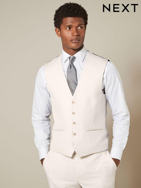 Ecru Textured Suit Waistcoat (133899) | € 60