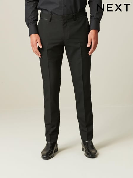 Black Skinny Fit Tuxedo Suit Trousers (134328) | € 52