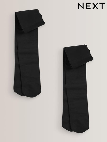 Black Regular Length 2 Pack 80 Denier School Tights (147599) | € 11 - € 15