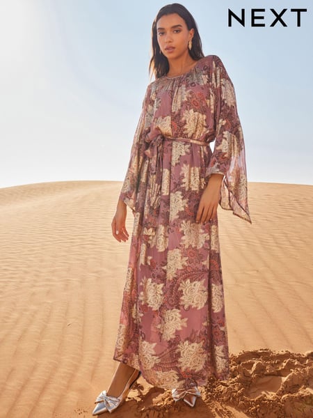 Pink Occasion Metallic Long Sleeve Dress (149588) | € 38