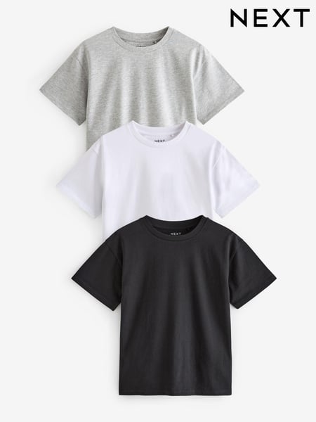 Black/White/Grey Oversized T-Shirts 3 Pack (3-16yrs) (150638) | € 20 - € 28