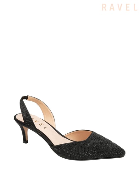Ravel Black Diamante Sling Back Shoes (154100) | € 109