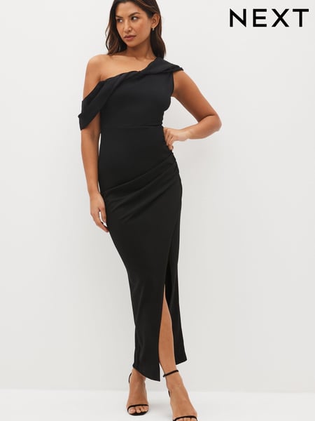 Black One Shoulder Midi Dress (154319) | € 19