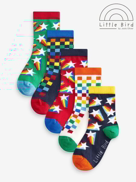Little Bird by Jools Oliver Multi Star and Checkerboard Socks 5 Pack (160729) | € 16 - € 19