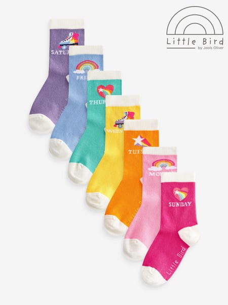 Little Bird by Jools Oliver Multi Pastel Rainbow Days of the Week Socks 7 Pack (160812) | € 19 - € 22