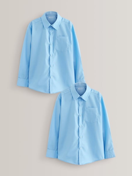 Blue Regular Fit 2 Pack Long Sleeve School Shirts (3-17yrs) (160945) | € 13 - € 24