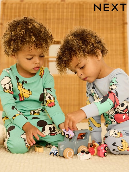 Blue/Green Disney Mickey Mouse Snuggle Pyjamas 2 Pack (9mths-10yrs) (161078) | € 35 - € 44