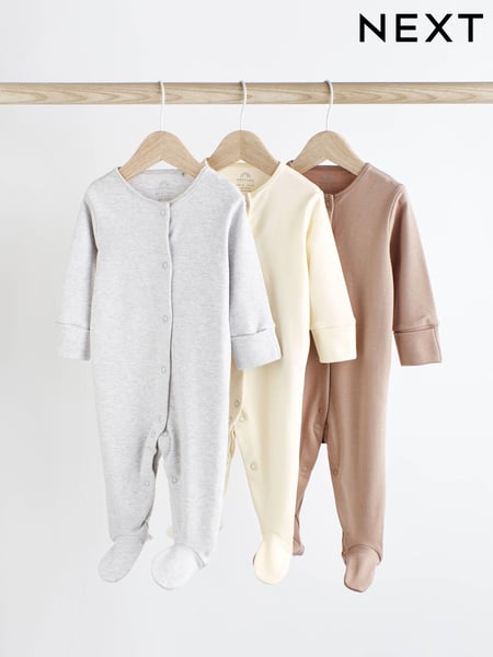 Neutral Baby 100% Cotton Sleepsuits 3 Pack (0-3yrs) (161767) | € 17 - € 20