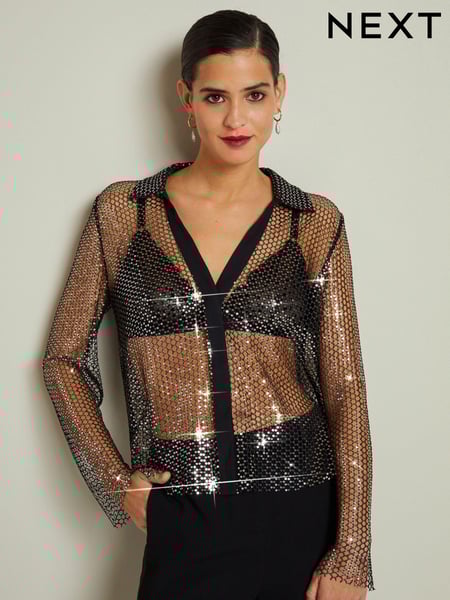 Black Long Sleeve Chainmail Shirt (161997) | € 17