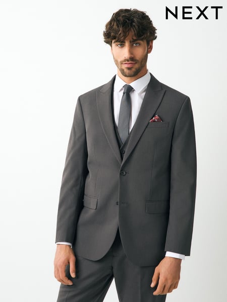 Charcoal Grey Regular Fit Two Button Suit Jacket (162063) | € 90