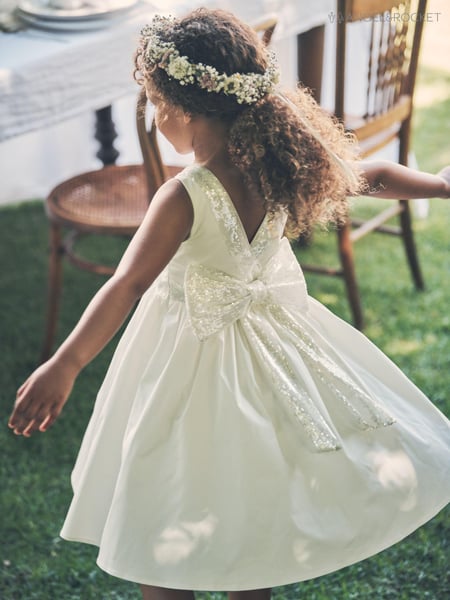 Angel & Rocket White Sequin Bow Claudia Dress (163804) | € 109 - € 125