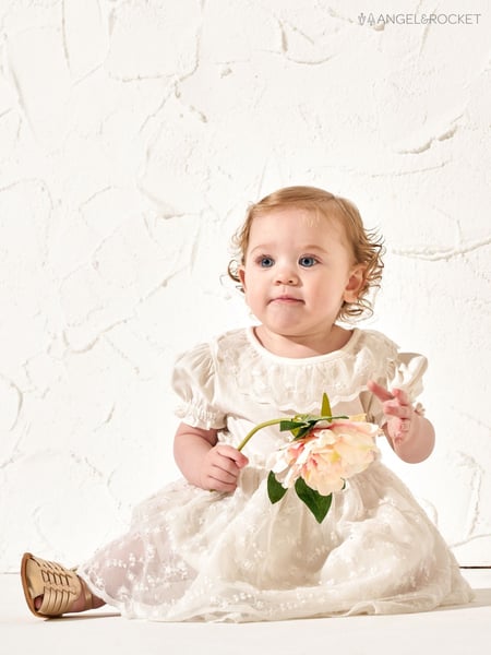 Angel & Rocket Cream 100% Cotton Amelia Tiered Lace Dress (164597) | € 28