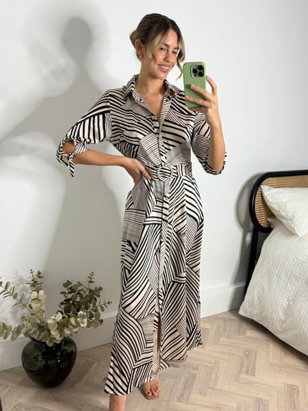 Style Cheat White Daphne Belted Shirt Midaxi Dress (169546) | € 45