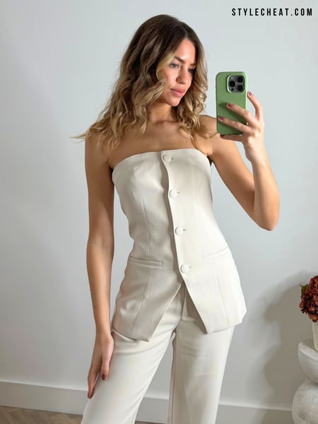 Style Cheat Natural Lyra Bandeau Blazer Style Corset Top (169627) | € 17