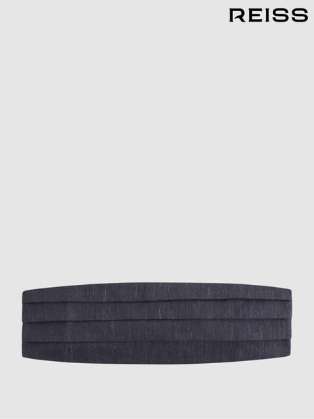 Reiss Navy Parma Silk Blend Pleated Cummerbund (172888) | € 106