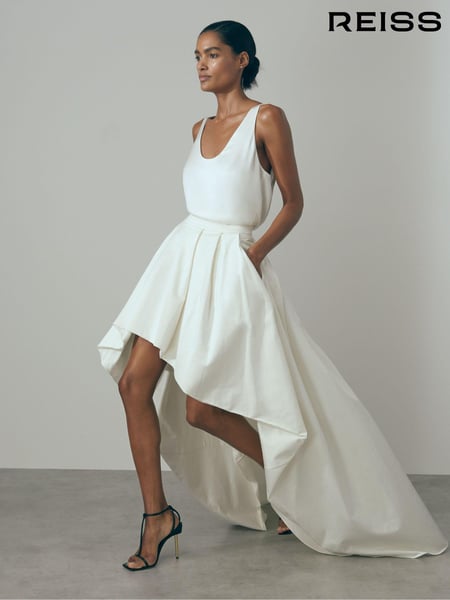 Reiss Ivory Eden High-Low Bridal Skirt (173016) | € 694