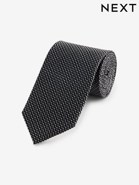 Charcoal Grey Silk Textured Tie (173847) | € 33