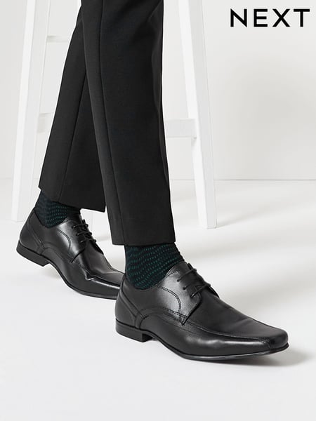 Black Leather Panel Lace-Up Shoes (177372) | € 26