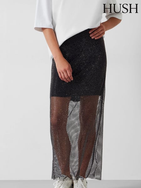 Hush Black Una Sparkle Maxi Skirt (178055) | € 37