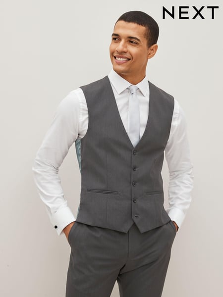 Charcoal Grey Regular Fit Waistcoat (183079) | € 60
