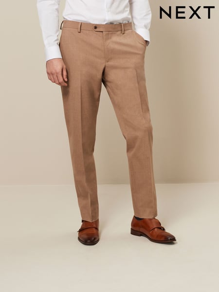 Marl Taupe Slim Fit Motionflex Stretch Suit Trousers (187809) | € 21