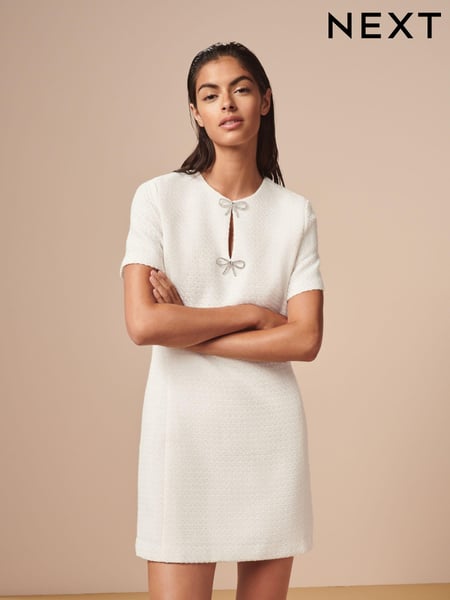 Cream Boucle Bow Dress (188848) | € 28