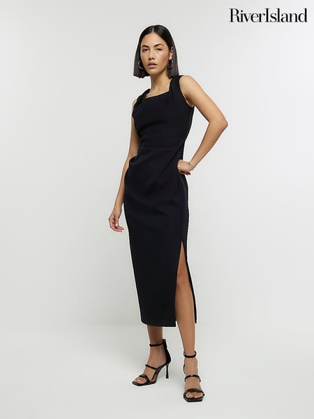River Island Black Ruched Bodycon Dress (192580) | € 23