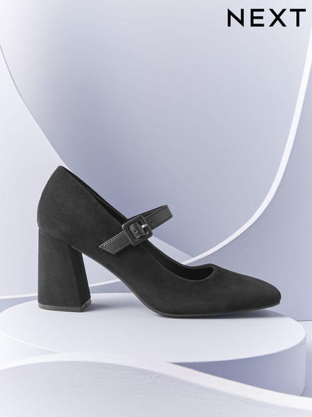 Black Forever Comfort With Motionflex Mary Jane Square Toe Shoes (194195) | € 16
