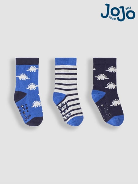 JoJo Maman Bébé Indigo 3-Pack Dino Socks (197098) | € 15