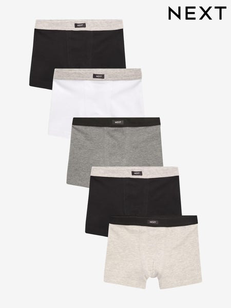White/Black Soft Waistband Trunks 5 Pack (2-16yrs) (216155) | € 20 - € 27
