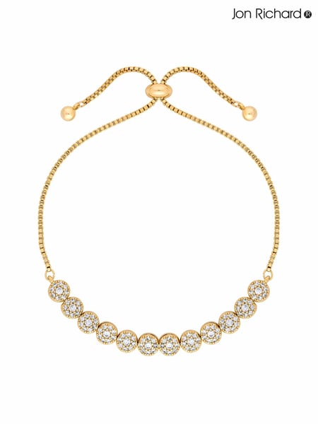 Jon Richard Gold Tone Cubic Zirconia Circle Pave Toggle Bracelet (219886) | € 41