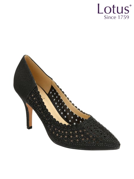 Lotus Black Stiletto-Heel Pointed Toe Court Shoes (227500) | € 109