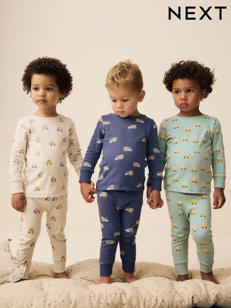 Green/Blue Transport 3 Pack Snuggle Pyjamas (9mths-10yrs) (228163) | € 33 - € 41