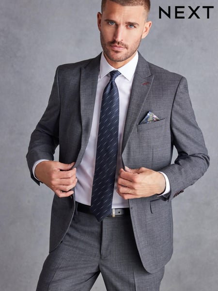 Grey Tailored Signature TG Di Fabio Wool Rich Puppytooth Suit Jacket (230245) | € 43
