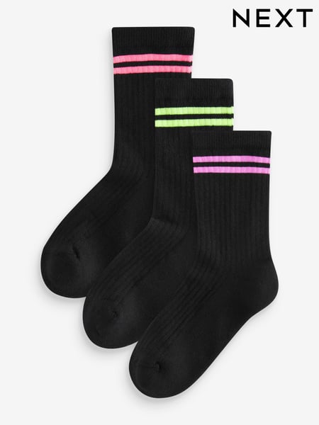 Black Regular Length Cotton Rich Cushioned Sole Ankle Socks 3 Pack (231735) | € 4 - € 6