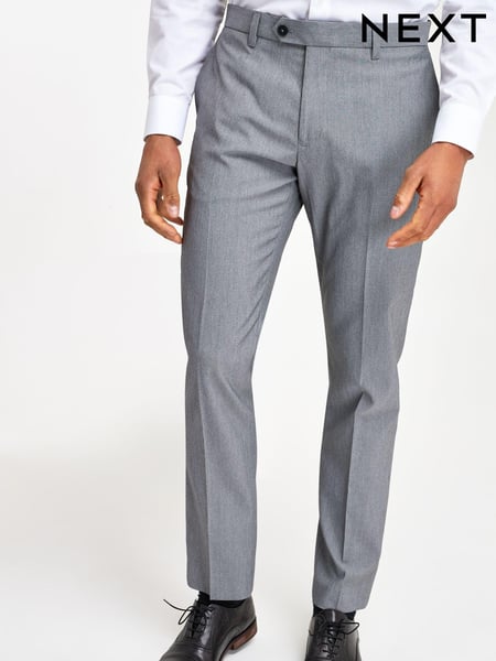 Light Grey Slim Fit Stretch Smart Trousers (239716) | € 36