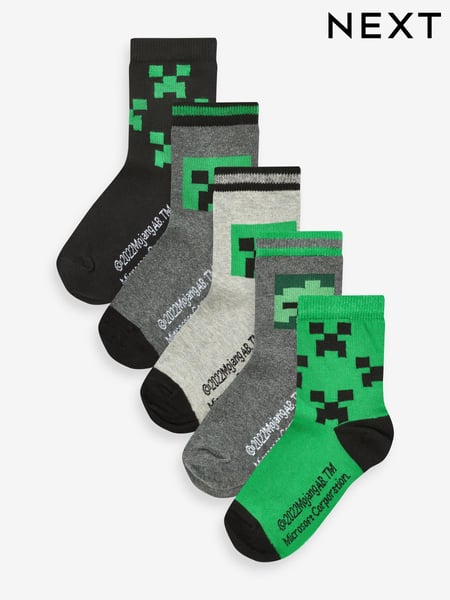 Minecraft Creeper License Character 5 Pack Cotton Rich Socks (264437) | € 16 - € 18